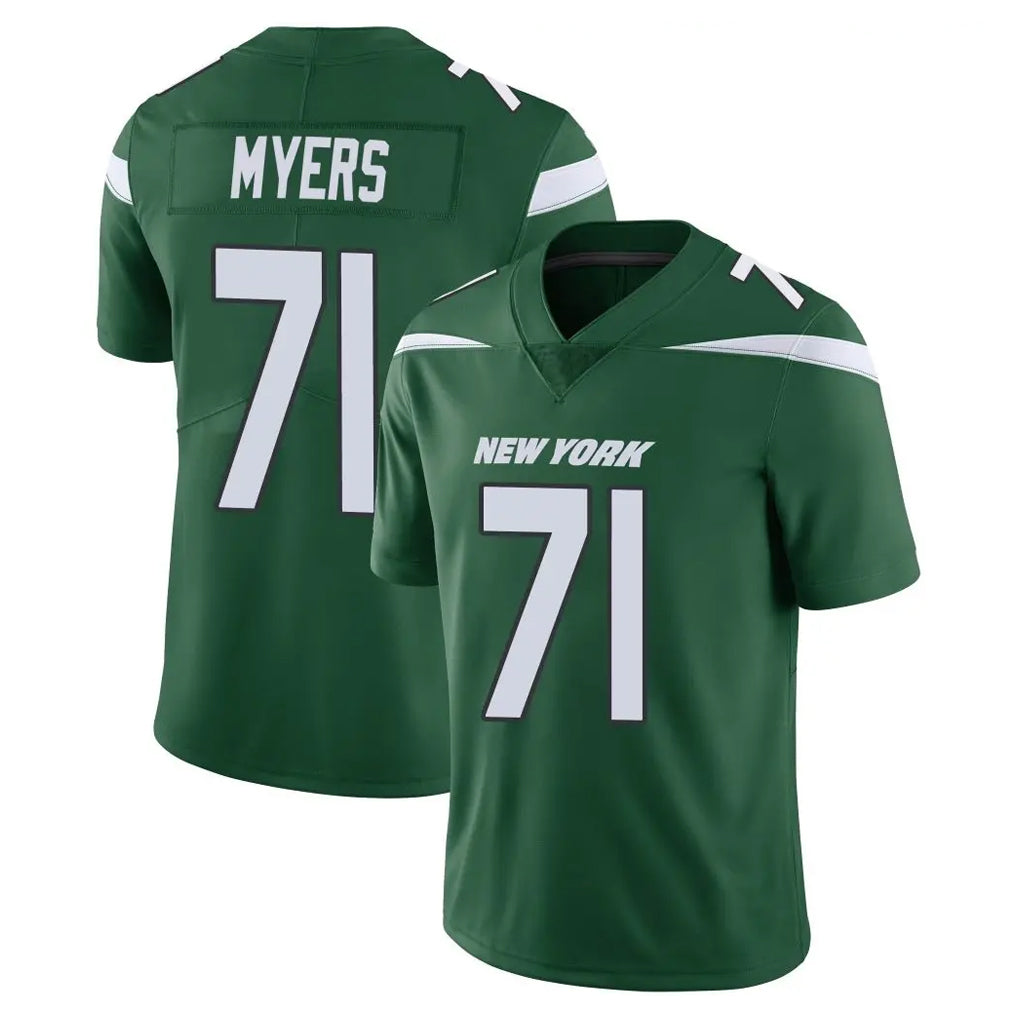 NY.Jets #71 Josh Myers Player Green Limited Vapor Home Game Odoa Stitched Jerseys
