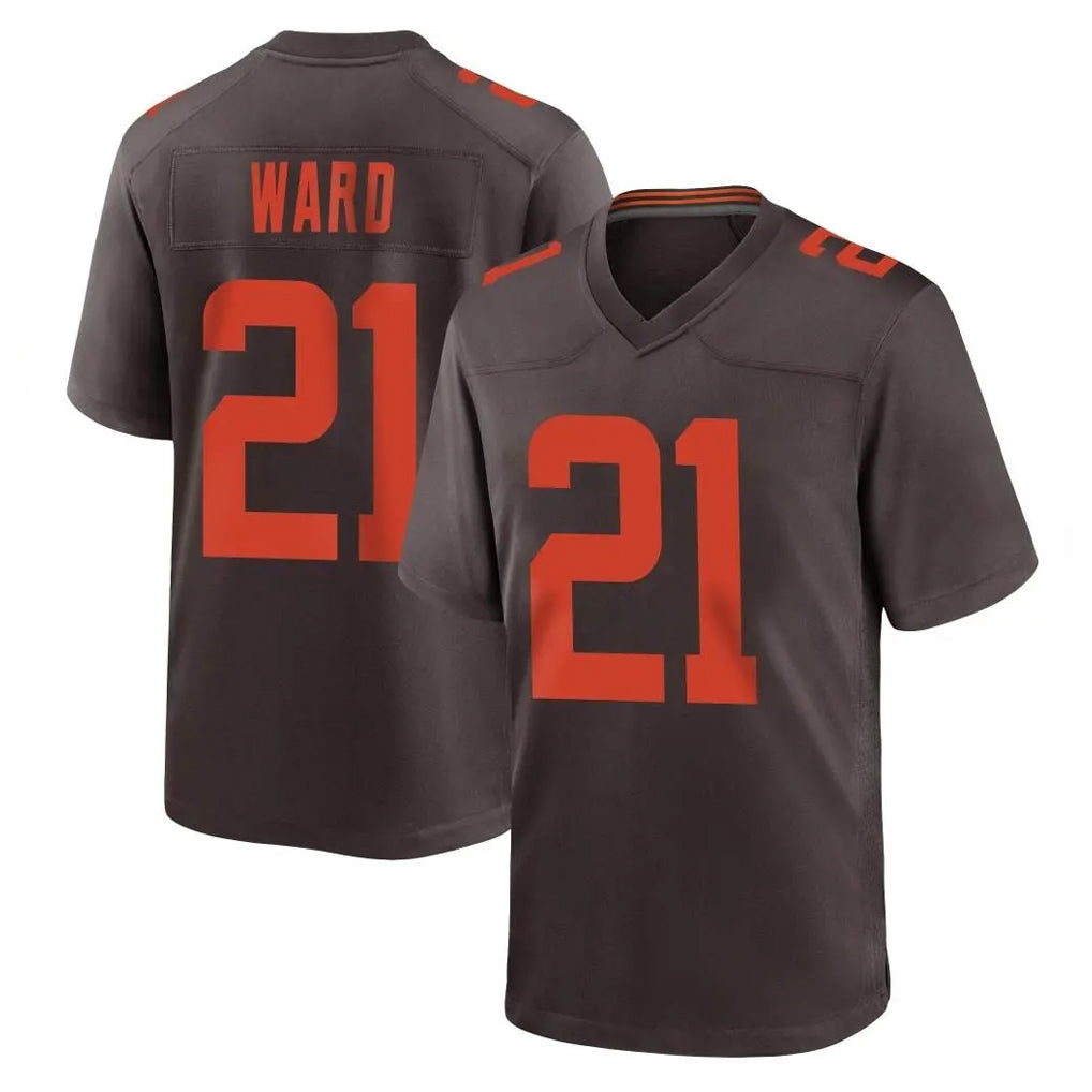 C.Browns #21 Denzel Ward Player Brown Alternate Home Game Odoa Stitched Jerseys