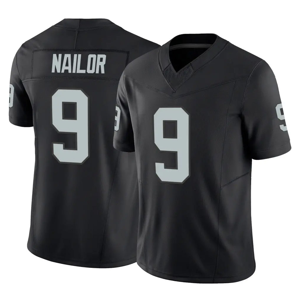 LV.Raiders #9 Jalen Nailor Player Black Limited Vapor F.U.S.E. Home Game Odoa Stitched Jerseys