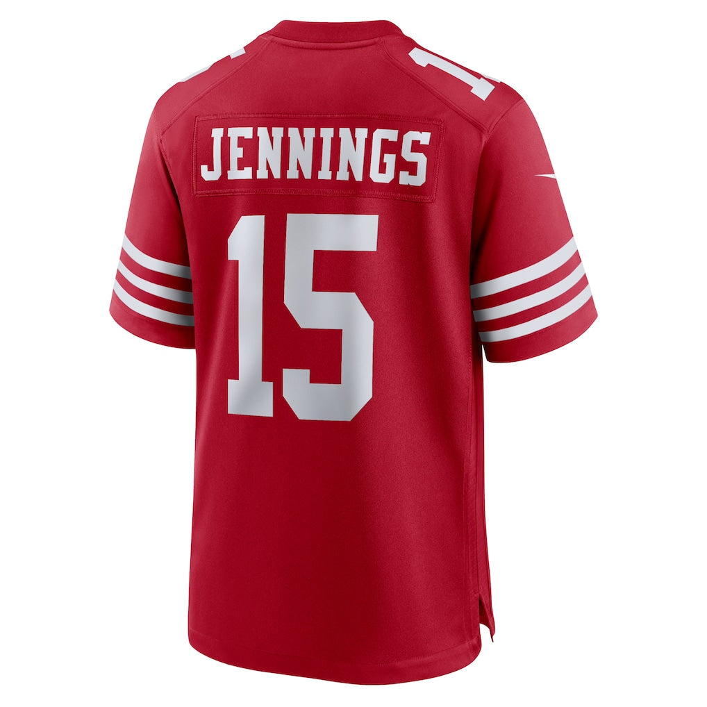 Odoa SF.49ers #15 Jauan Jennings Scarlet Game Jersey