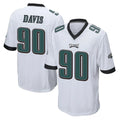 P.Eagles #90 Jordan Davis Player White Home Game Odoa Stitched Jerseys