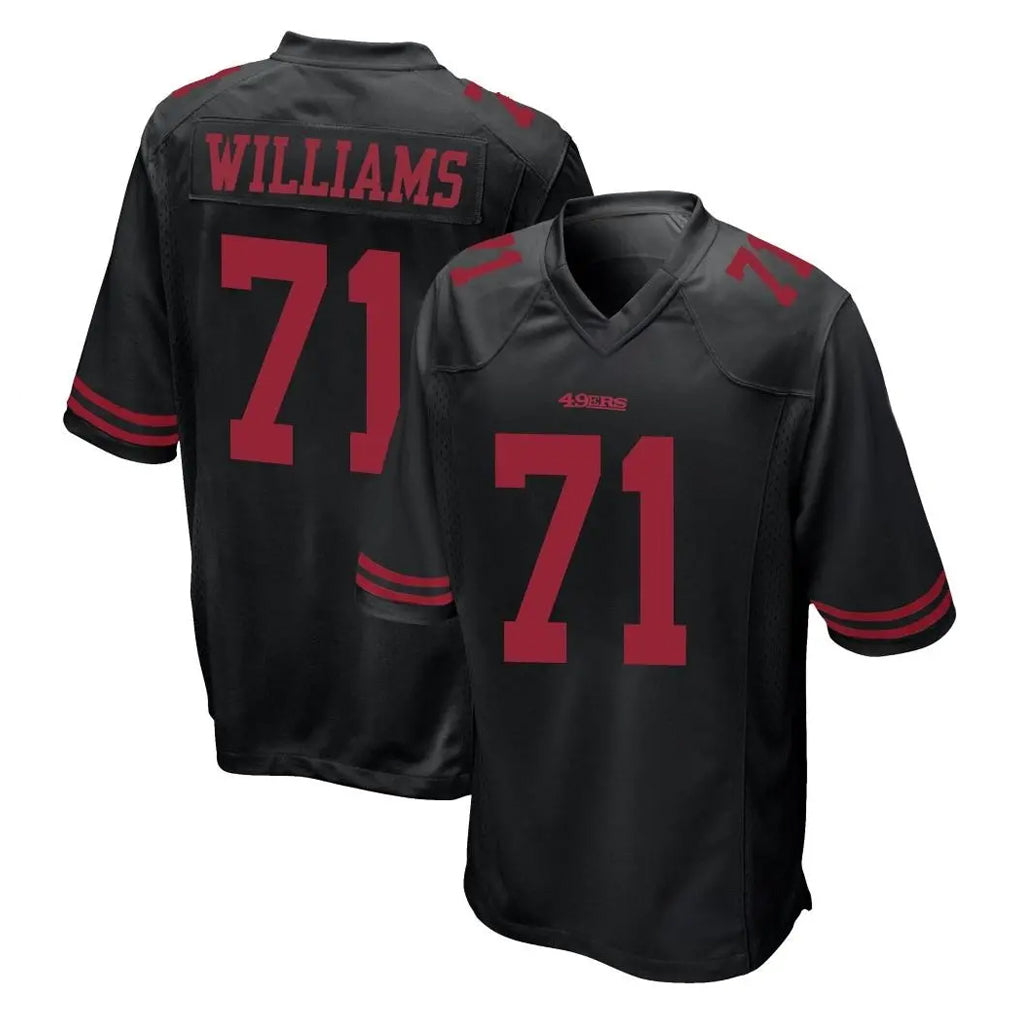 SF.49ers #71 Trent Williams Player Black Alternate Home Game Odoa Stitched Jerseys