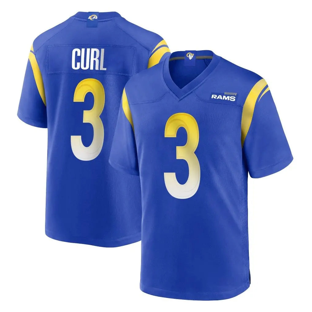 LA.Rams #3 Kam Curl Player Royal Home Game Odoa Stitched Jerseys