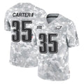 P.Eagles #35 Michael Carter II Player Arctic Camo Salute to Service Limited Game Odoa Stitched Jerseys