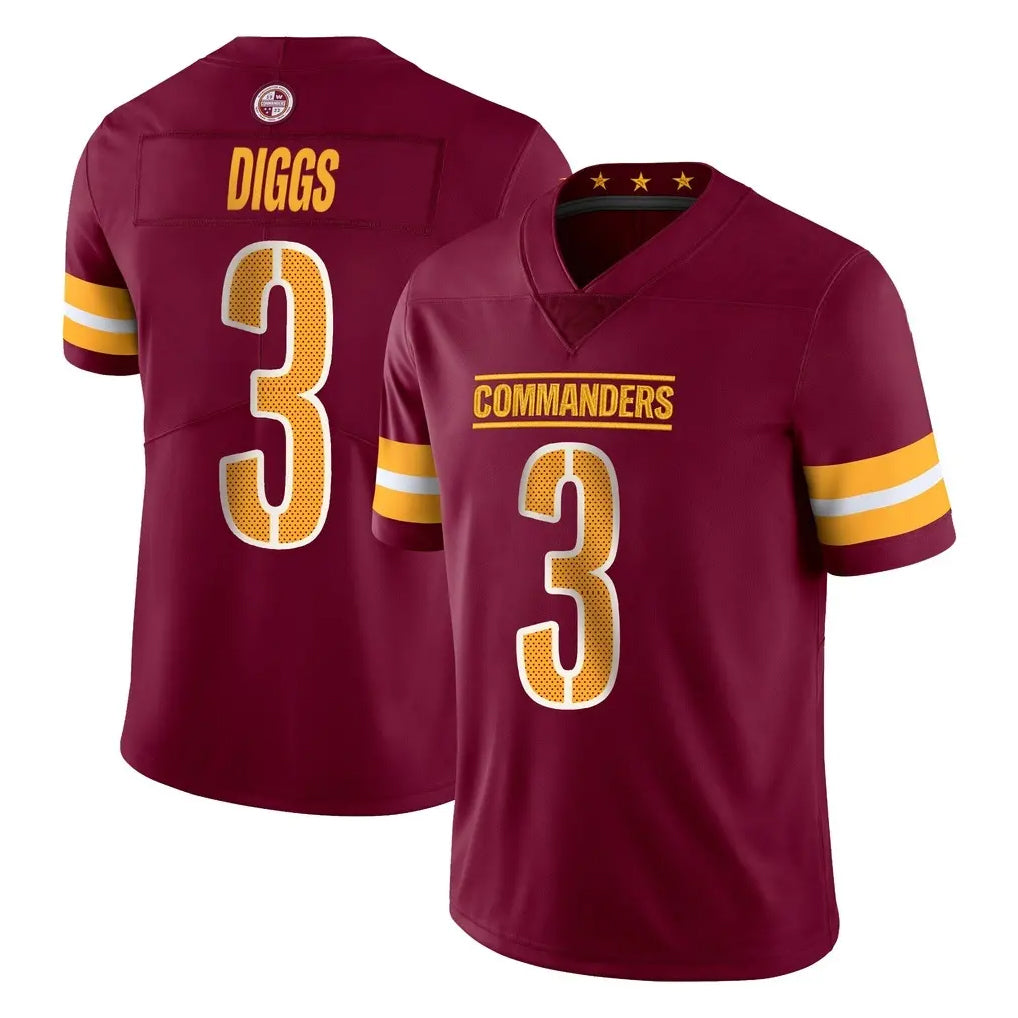 W.Commanders #3 Stefon Diggs Player Burgundy Limited Vapor Home Game Odoa Stitched Jerseys