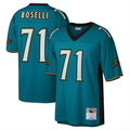 J.Jaguars #71 Tony Boselli Player Teal Mitchell & Ness Legacy Home Game Odoa Stitched Jerseys