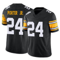P.Steelers #24 Joey Porter Jr. Player Black Limited Alternate Vapor F.U.S.E. Home Game Odoa Stitched Jerseys