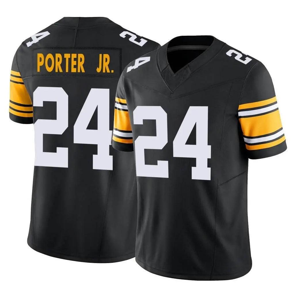 P.Steelers #24 Joey Porter Jr. Player Black Limited Alternate Vapor F.U.S.E. Home Game Odoa Stitched Jerseys