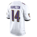B.Ravens #14 Kyle Hamilton Player White Alternate Home Game Odoa Stitched Jerseys