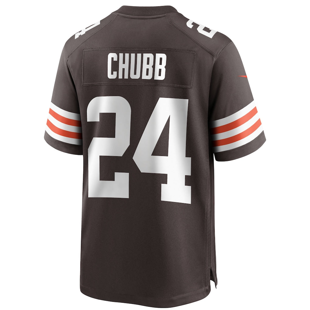 Odoa C.Browns #24 Nick Chubb Brown Player Game Jersey