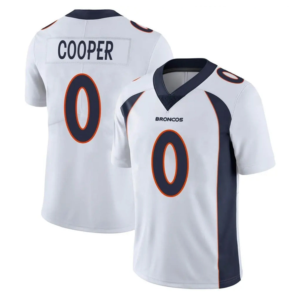 D.Broncos #0 Jonathon Cooper Player White Vapor Untouchable Limited Home Game Odoa Stitched Jerseys