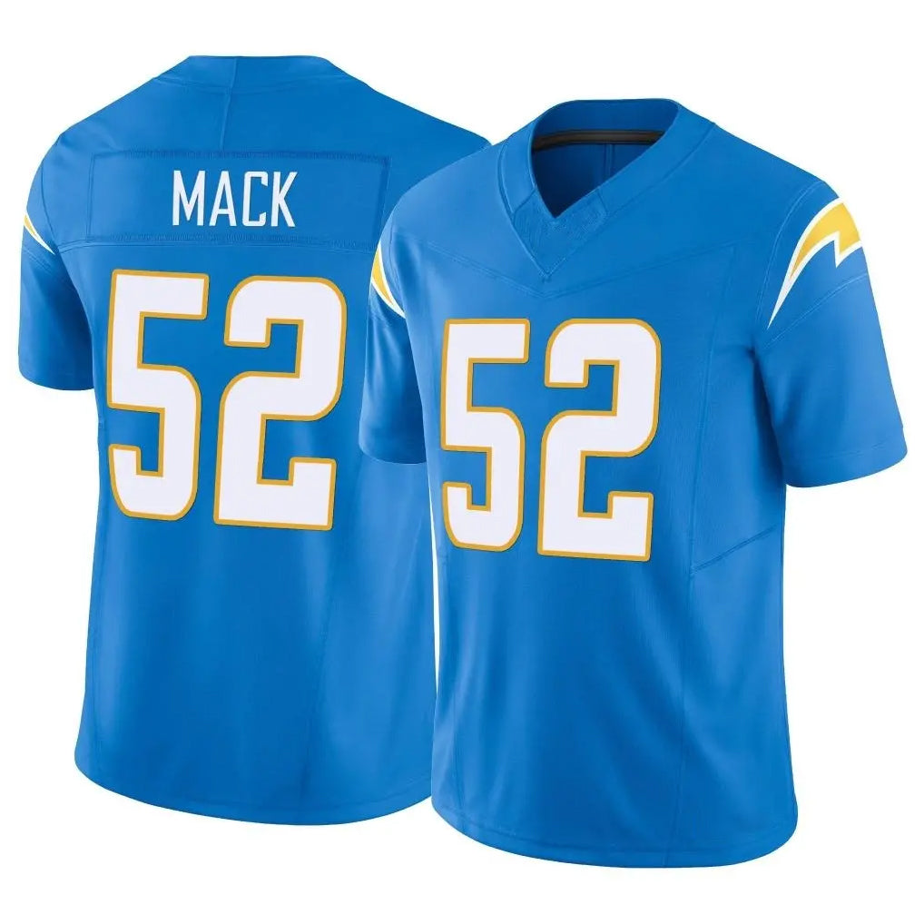 LA.Chargers #52 Khalil Mack Player Blue Limited Vapor F.U.S.E. Home Game Odoa Stitched Jerseys