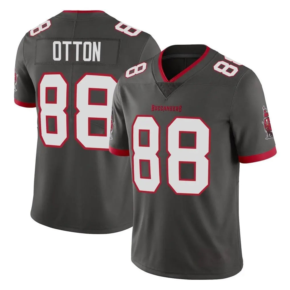 TB.Buccaneers #88 Cade Otton Player Pewter Limited Alternate Vapor Home Game Odoa Stitched Jerseys
