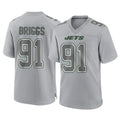 NY.Jets #91 Jowon Briggs Player Gray Limited Atmosphere Fashion Home Game Odoa Stitched Jerseys