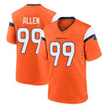 D.Broncos #99 Zach Allen Player Orange Home Game Odoa Stitched Jerseys