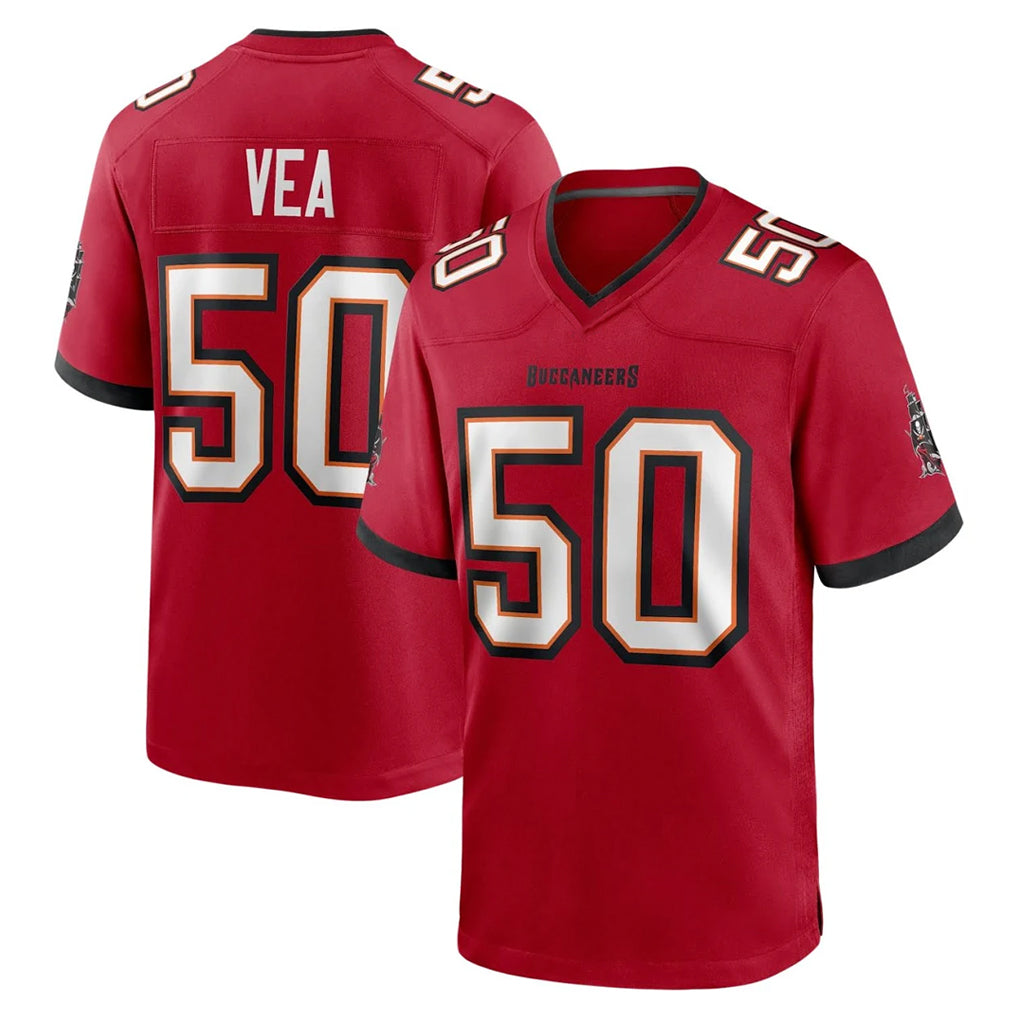 TB.Buccaneers #50 Vita Vea Player Red Home Game Odoa Stitched Jerseys