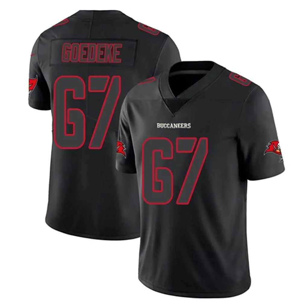 TB.Buccaneers #67 Luke Goedeke Player Black Impact Limited Home Game Odoa Stitched Jerseys
