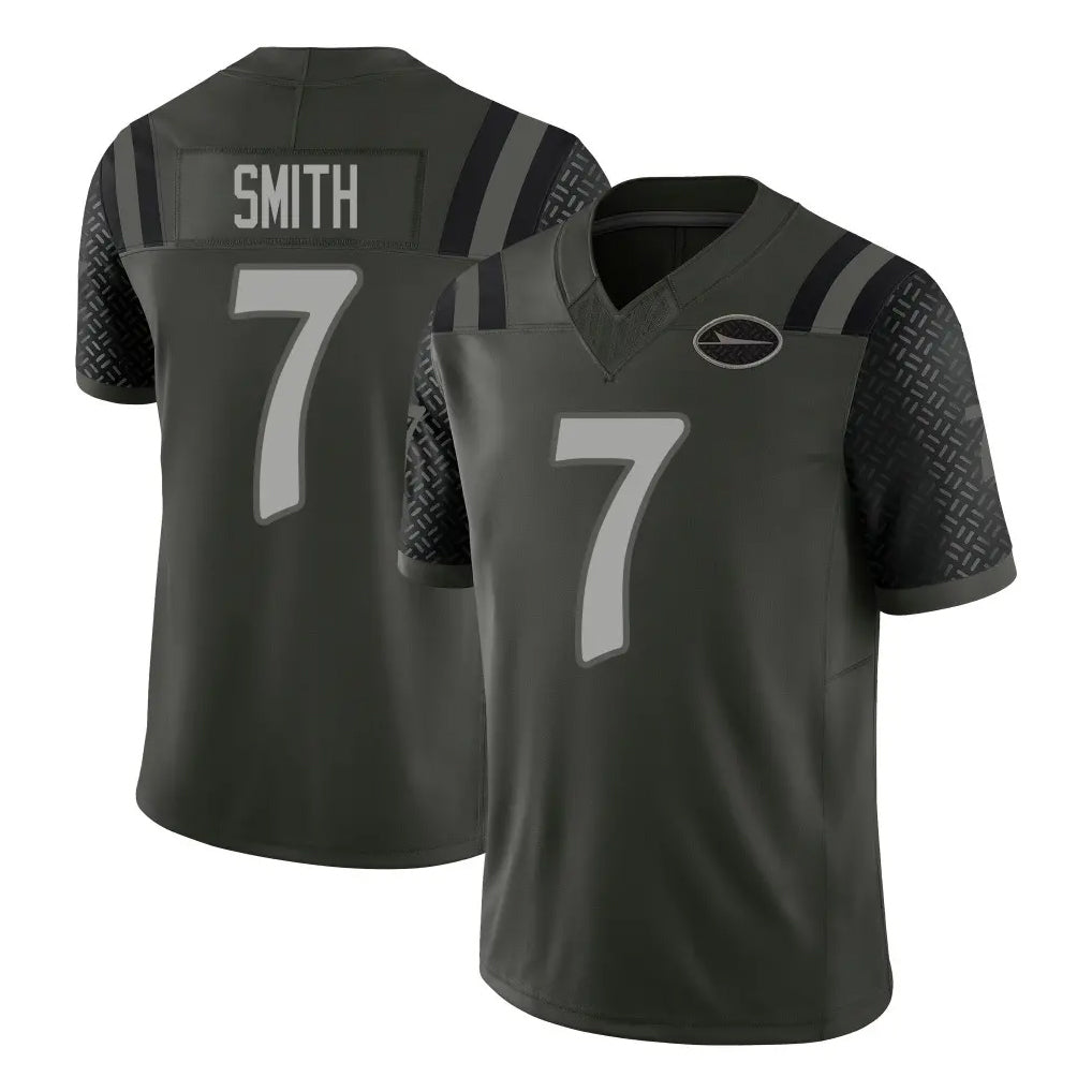 NY.Jets #7 Geno Smith Player Green Limited 2025 Rivalries Collection Home Game Odoa Stitched Jerseys