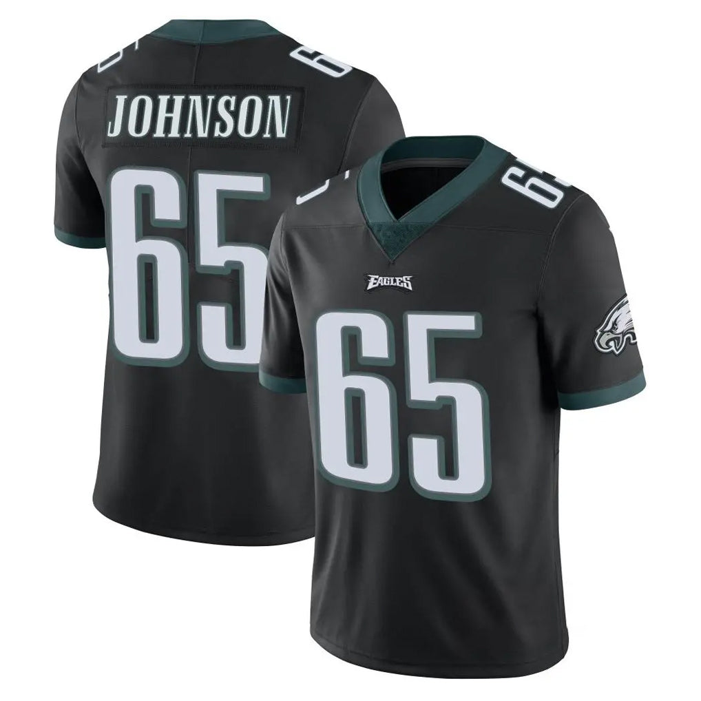 P.Eagles #65 Lane Johnson Player Black Limited Vapor Untouchable Home Game Odoa Stitched Jerseys