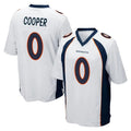 D.Broncos #0 Jonathon Cooper Player White Game Odoa Stitched Jerseys