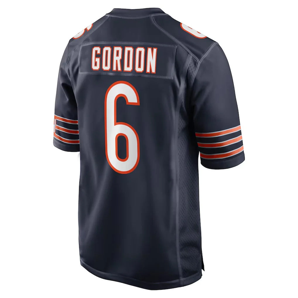 C.Bears #6 Kyler Gordon Player Navy Home Game Odoa Stitched Jerseys