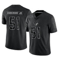 H.Texans #51 Will Anderson Jr. Player Black Reflective Limited Game Odoa Stitched Jerseys