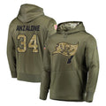 TB.Buccaneers #34 Alex Anzalone Player Olive Salute to Service Pullover Hoodie Home Game Odoa Stitched Jerseys