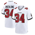 TB.Buccaneers #34 Alex Anzalone Player White Home Game Odoa Stitched Jerseys