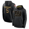 NY.Giants #5 Kayvon Thibodeaux Player Black Salute to Service Hoodies Limited Game Odoa Stitched Jerseys