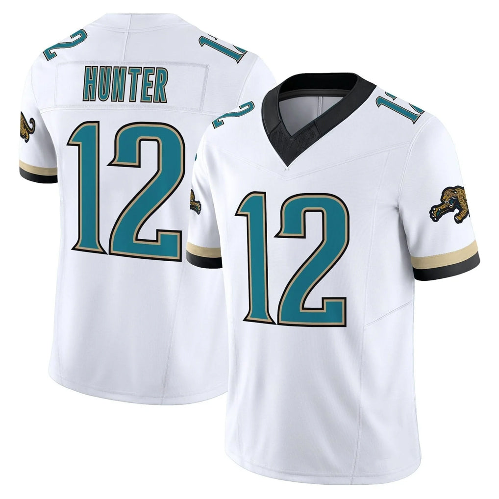J.Jaguars #12 Travis Hunter Player White Prowler Throwback Vapor F.U.S.E. Limited Home Game Odoa Stitched Jerseys