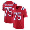 NE.Patriots #75 Alijah Vera-Tucker Player Red Vapor Untouchable Home Game Odoa Stitched Jerseys