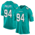 M.Dolphins #94 Jordan Phillips Player Aqua Team Color Home Game Odoa Stitched Jerseys