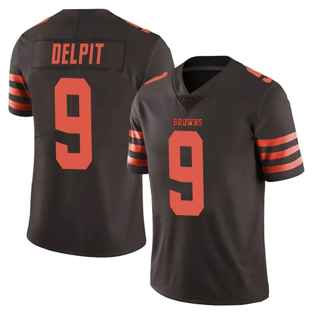 C.Browns #9 Grant Delpit Player Browns Color Rush Limited Home Game Odoa Stitched Jerseys
