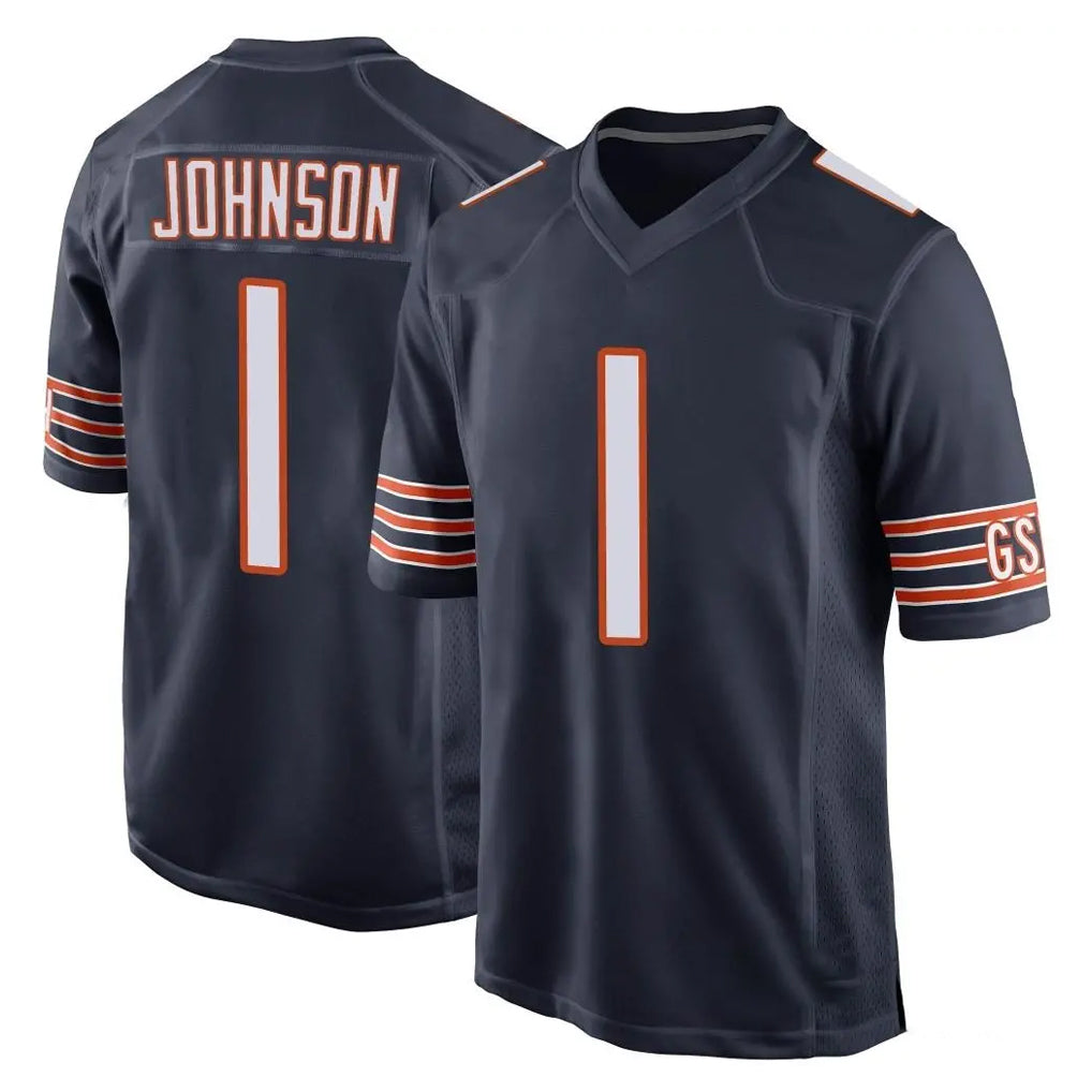 C.Bears #1 Jaylon Johnson Player Navy Home Game Odoa Stitched Jerseys