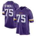 M.Vikings #75 Brian O'Neill Player Purple Home Game Odoa Stitched Jerseys
