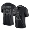 NO.Saints #23 Julian Blackmon Player Black Limited Reflective Home Game Odoa Stitched Jerseys
