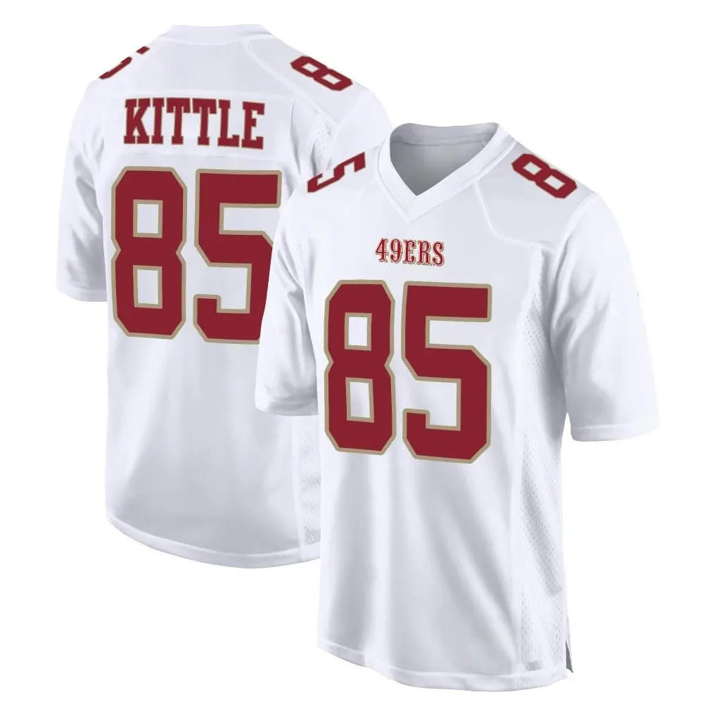 SF.49ers #85 George Kittle Player White Fashion Home Game Odoa Stitched Jerseys