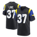 LA.Rams #37 Quentin Lake Player Black Midnight Rivalries Collection Home Game Odoa Stitched Jerseys