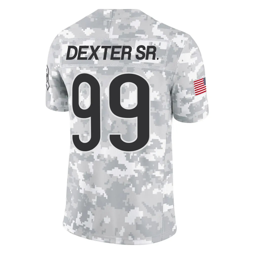 C.Bears #99 Gervon Dexter Sr. Player Arctic Camo Salute to Service Limited Odoa Stitched Jerseys