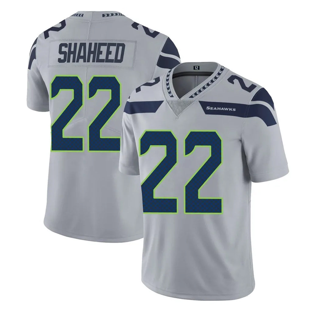 S.Seahawks #22 Rashid Shaheed Player Gray Limited Vapor Untouchable Home Game Odoa Stitched Jerseys