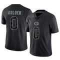 GB.Packers #0 Matthew Golden Player Black Reflective Limited Home Game Odoa Stitched Jerseys