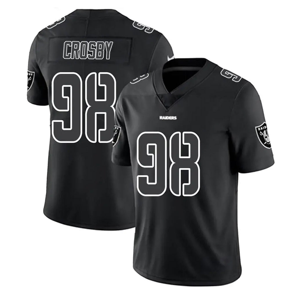 LV.Raiders #98 Maxx Crosby Player Black Limited Black Impact Home Game Odoa Stitched Jerseys