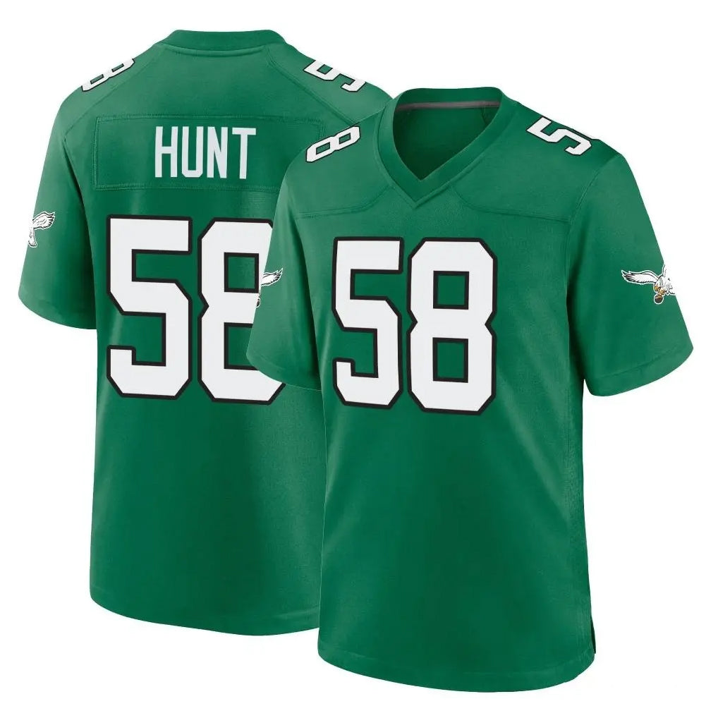 P.Eagles #58 Jalyx Hunt Player Green Kelly Alternate Home Game Odoa Stitched Jerseys
