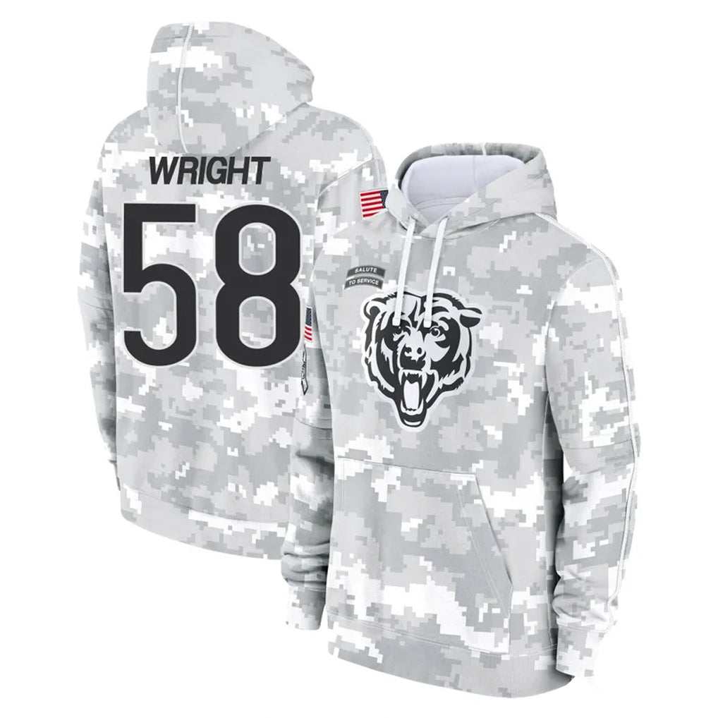 C.Bears #58 Darnell Wright Player Arctic Camo Salute to Service Pullover Hoodies Limited Odoa Stitched Jerseys