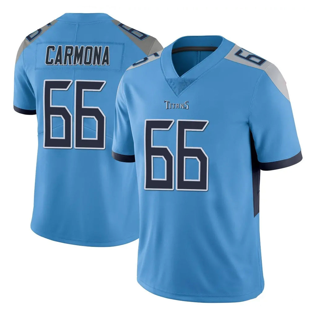 T.Titans #66 Fernando Carmona Jr. Player Light Blue Limited Vapor Untouchable Home Game Odoa Stitched Jerseys