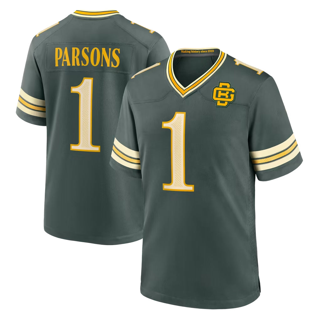 GB.Packers #1 Micah Parsons Player Green 2026 Rivalries Collection Home Game Odoa Stitched Jerseys