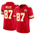 KC.Chiefs #87 Travis Kelce Player Red Limited Vapor F.U.S.E. Home Game Odoa Stitched Jerseys