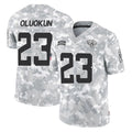 J.Jaguars #23 Foyesade Oluokun Player Arctic Camo Salute To Service Limited Game Odoa Stitched Jerseys