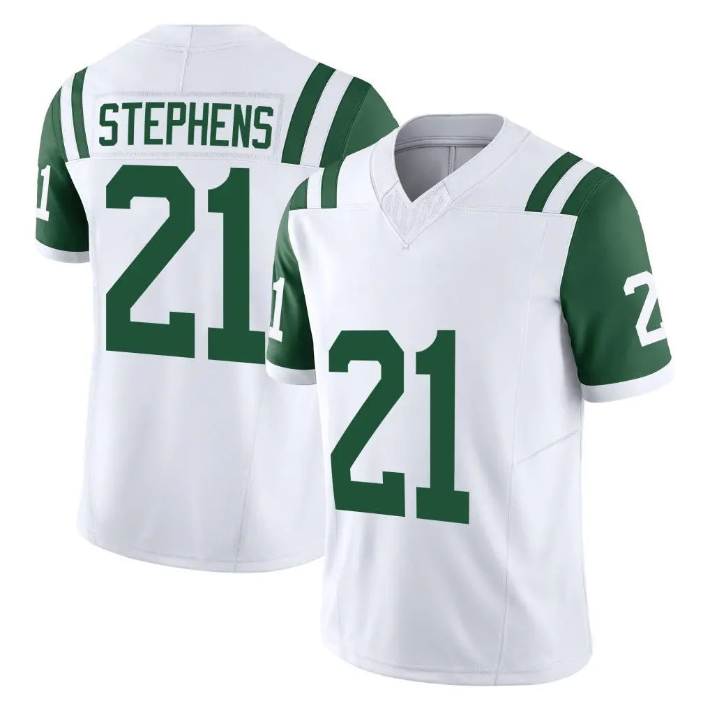 NY.Jets #21 Brandon Stephens Player White Limited Classic Vapor F.U.S.E. Home Game Odoa Stitched Jerseys