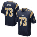 LA.Rams #73 Steve Avila Player Navy Home Game Odoa Stitched Jerseys